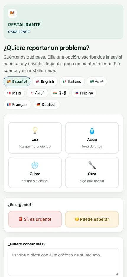 Un QR por área